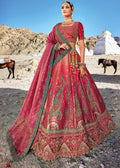 Lovely Pink Banarasi jacquard Silk Party Wear Lehenga Choli