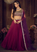 Adorable Shaded Wine Color Dual tone Silk Festival Wear Lehenga Choli